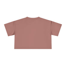 Load image into Gallery viewer, Women’s Chakra Bear Crop Tee — Minimal Black Heart Chest Graphic, Casual Summer Top