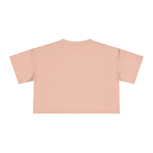 Load image into Gallery viewer, Women’s Chakra Bear Crop Tee — Minimal Black Heart Chest Graphic, Casual Summer Top
